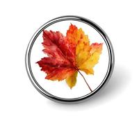 Spilla rotonda gialla a foglia autunnale per uomo donna moda distintivo collare pin abito giacca zaino accessori