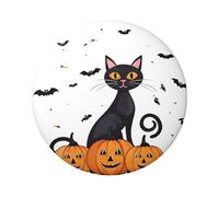Spilla rotonda Happy-Halloween-Day-Trick-Or-Treat - Design in latta resistente con stampa su un solo lato, perfetto per regali personalizzati e decorazione di abbigliamento, Misura unica