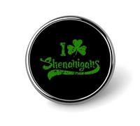 Spilla rotonda "I Shamrock Shenanigans", spilla carina, spilla decorativa, gioielli per uomo e donna, spille in metallo