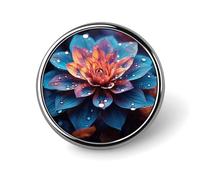 Spilla rotonda in lega di alluminio di alta qualità, bella spilla colorata a forma di fiore, accessorio regalo, emblema in metallo leggero per uomini e donne, spilla resistente e alla moda per