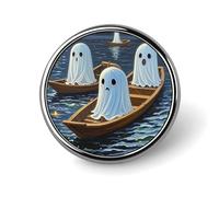 Spilla rotonda in lega di alluminio di alta qualità, con superficie del fiume scuro, accessorio regalo, emblema in metallo leggero per uomini e donne, spilla resistente e alla moda per cappello