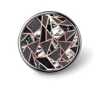Spilla rotonda in marmo oro rosa personalizzata in metallo per abbigliamento borse cappello spilla stampata umoristica distintivo decorazioni per feste accessori per uomini donne