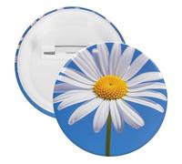 Spilla rotonda in metallo a forma di margherita, leggera per zaino, spille alla moda per camicie, giacche, scialle, cappotti, unisex, 5PCS, Banda stagnata, perni rotondi in metallo