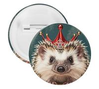 Spilla rotonda in metallo a forma di piccola corona, leggera per zaino, spille alla moda per camicie, giacche, scialle, cappotti, unisex, 5PCS, Banda stagnata, perni rotondi in metallo