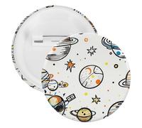 Spilla rotonda in metallo con astronauta graffiti, spilla leggera per zaino, spille alla moda per camicie, giacche, cappotti, scialle, unisex, 20PCS, Banda stagnata, perni rotondi in metallo