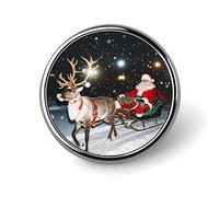 Spilla rotonda in metallo con bottone, spilla da bavero alla moda, Babbo Natale indossa occhiali da sole.jpeg Spilla per abbigliamento, spilla, spilla, distintivo