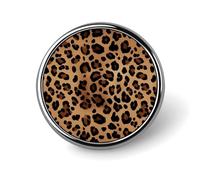 Spilla rotonda in metallo con bottone, spilla da bavero alla moda, spilla con stampa leopardata, spilla con bottone, distintivi
