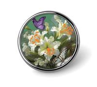 Spilla rotonda in metallo con bottone, spilla da bavero alla moda, spilla con stampa leopardata, spilla con bottone, distintivi