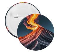 Spilla rotonda in metallo con motivi marmorizzati che ricordano le cime delle montagne, spilla leggera per zaino, spille alla moda per camicie, giacche, cappotti, scialle, unisex, 20PCS, Banda