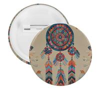 Spilla rotonda in metallo con motivo tribale retrò colorata, spilla leggera per zaino, spille alla moda per camicie, giacche, cappotti, scialle, unisex, 20PCS, Banda stagnata, perni rotondi in metallo