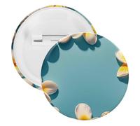 Spilla rotonda in metallo con stampa floreale esotica, spilla leggera per zaino, spille alla moda per camicie, giacche, cappotti, scialle, unisex, 20PCS, Banda stagnata, perni rotondi in metallo