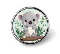 Spilla rotonda Koala carina smaltata spilla spilla spilla personalizzata abbigliamento decorazione unisex porta badge cappelli borse camicie decorazione