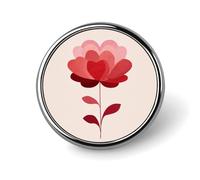 Spilla rotonda minimalista a forma di fiore di rosa con petali rossi e rosa, per uomo e donna, alla moda, per collare, abiti, giacche, zaini, accessori