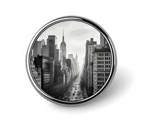 Spilla rotonda New York in bianco e nero carino smalto spilla spilla spilla personalizzata abbigliamento decorazione unisex porta badge cappelli borse camicie Decor