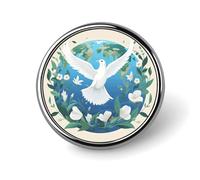 Spilla rotonda "Pace sulla Terra",spilla da colletto, distintivo in metallo vintage, decorazione per gioielli, abito, maglione, zaino, regalo per donna, madre e s