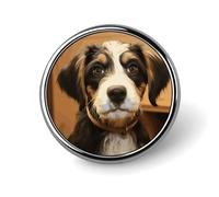 Spilla rotonda per addestramento del cane Spilla carina cappelli giacche decorazione personalizzata spilla abbigliamento gioielli accessori per festa di nozze regalo
