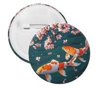 Spilla rotonda per donne e uomini, spilla rotonda unisex, spilla portafortuna per Natale, Halloween, compleanno, accessorio per costumi, 1 pezzo, plastica, senza pietre preziose