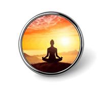 Spilla rotonda per meditazione yoga spilla da bavero smaltata spilla spilla personalizzata abbigliamento decorazione unisex porta badge cappelli borse camicie decorazione
