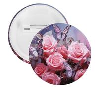 Spilla rotonda per uomini e donne, a forma di cubetti di ghiaccio, color pesca, eleganti spille per scialle, cappotti, camicie, magliette, borse, 5 pezzi, 5PCS, Plastica e banda stagnata