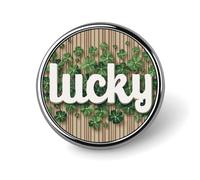 Spilla rotonda per uomo e donna con scritta "Giorno di San Patrizio" Lucky Green Shamrocks per uomo donna moda distintivo collare pin vestito giacca zaino accessori