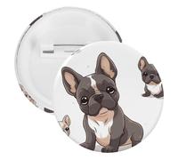 Spilla rotonda personalizzata a forma di bulldog francese, grande, adatta per insegnanti, infermieri, medici, personale, accessori regalo per feste, 20PCS, Plastica, plastica