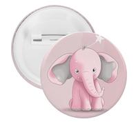 Spilla rotonda personalizzata a forma di elefante, grande, adatta per insegnanti, infermieri, medici, personale, accessori regalo per feste, 1PCS, Plastica, plastica