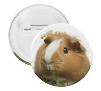 Spilla rotonda personalizzata a forma di porcellino d'India, grande, adatta per insegnanti, infermieri, medici, personale, accessori regalo per feste, 1Pcs, Plastica, plastica