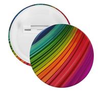 Spilla rotonda personalizzata a righe color arcobaleno, grande bottone, adatta per insegnanti, infermieri, medici, personale, accessori regalo per feste, 20PCS, Plastica, plastica