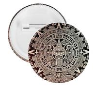 Spilla rotonda personalizzata con calendario Maya della fine del mondo, grande bottone artigianale, adatta per insegnanti, infermieri, medici, personale, accessori regalo per feste, 1PCS, Plastica