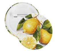 Spilla rotonda personalizzata con frutta e limone, grande bottone, adatta per insegnanti, infermieri, medici, personale, accessori regalo per feste, 12pcs, Plastica, plastica