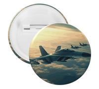 Spilla rotonda personalizzata con getti da combattimento aerei, grande bottone, adatta per insegnanti, infermieri, medici, personale, accessori regalo per feste, 20pcs, Plastica, plastica