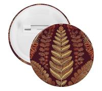 Spilla rotonda personalizzata con motivo oro marrone e oro, grande bottone artigianale adatto per insegnanti, infermieri, medici, personale, accessori regalo per feste, 5PCS, Plastica, plastica
