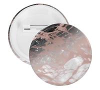 Spilla rotonda personalizzata in latta color marmo color oro rosa, grande bottone artigianale, adatta per insegnanti, infermieri, medici, personale, accessori regalo per feste, 1PCS, Plastica