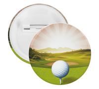 Spilla rotonda personalizzata per sport da golf, grande, adatta per insegnanti, infermieri, medici, personale, accessori regalo per feste, 1PCS, Plastica, plastica