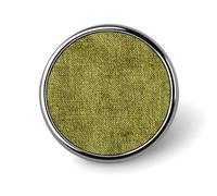 Spilla rotonda piatta in tessuto a trama semplice verde muschio per uomo donna moda distintivo collare pin abito giacca zaino accessori