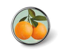 Spilla rotonda retrò con frutta arancione per uomo donna moda distintivo collare pin vestito giacca zaino accessori