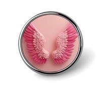 Spilla rotonda rosa con ali d'angelo su pastello San Valentino per uomo donna moda distintivo collare pin vestito giacca zaino accessori