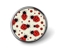 Spilla rotonda rossa a forma di coccinella carina smaltata spilla spilla personalizzata abbigliamento decorazione unisex porta badge cappelli borse camicie decorazione
