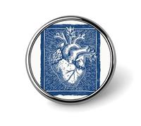 Spilla rotonda semplice con il Sacro Cuore di Gesù per uomo e donna, spilla da colletto, abito, giacca, zaino, accessori