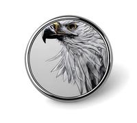 Spilla rotonda Sketching An Eagle per uomini e donne, spille da bavero resistenti ed eleganti, distintivi in metallo leggero per camicie, giacche, cappelli