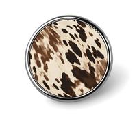 Spilla rotonda stampata a forma di mucca con spilla carina cappelli giacche decorazione personalizzata spilla da bavero accessori per gioielli per festa di nozze regalo