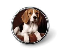 Spilla rotonda stampata con adorabile cane Beagle, un accessorio indispensabile per le donne alla moda, ideale per San Valentino, compleanno, laurea
