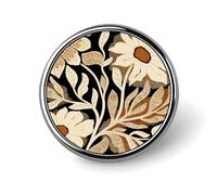 Spilla rotonda vintage a forma di fiore per uomo e donna, in lega di alluminio, con smalto alla moda, per camicie, borse, col