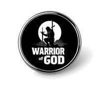 Spilla rotonda Warrior1 of God, spilla da bavero, cravatta, abito elegante, accessori per uomo e donna, matrimonio, compleanno