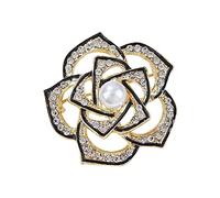 Spilla Sciarpa Xiaoxiangfeng Camelia Squisita Luce Spilla Design Luce Pin Accessori Femminile Stella Pin Distintivo, Misura unica, Metallo