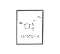Spilla scientifica della composizione chimica della serotonina, Misura unica, Metallo