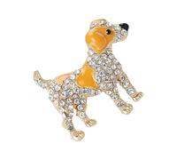 Spilla scintillante a forma di cane, adorabile spilla a forma di animale, elegante, in lega, adatta per zaini e decorazioni in tessuto, spilla scintillante per cani, Medium, come descritto