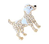 Spilla scintillante a forma di cane, adorabile spilla a forma di animale, elegante, in lega, adatta per zaini e decorazioni in tessuto, spilla scintillante per cani, Medium, come descritto