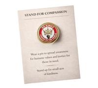Spilla serie compassione simpatia leggera ma resistente, design in metallo, ideale per eventi e per il trasporto quotidiano spilla da collezione, One Size, come descritto