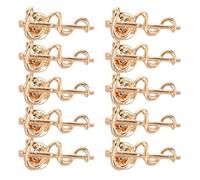 Spilla Serpente Caduceo 10 Pezzi in Lega Dorata per Professionisti | Giacca o Zaino, Stile Europeo Moderno ed Elegante, Lucentezza Duratura, Regalo per Medico e Infermiere